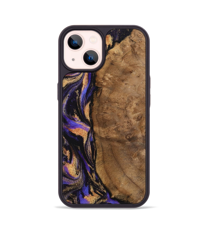 iPhone 14 Wood Phone Case - Oleesa (Purple, 742207)