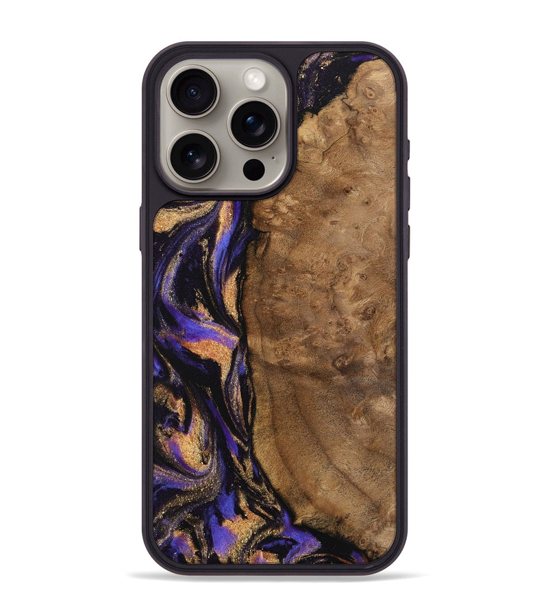 iPhone 15 Pro Max Wood Phone Case - Oleesa (Purple, 742207)