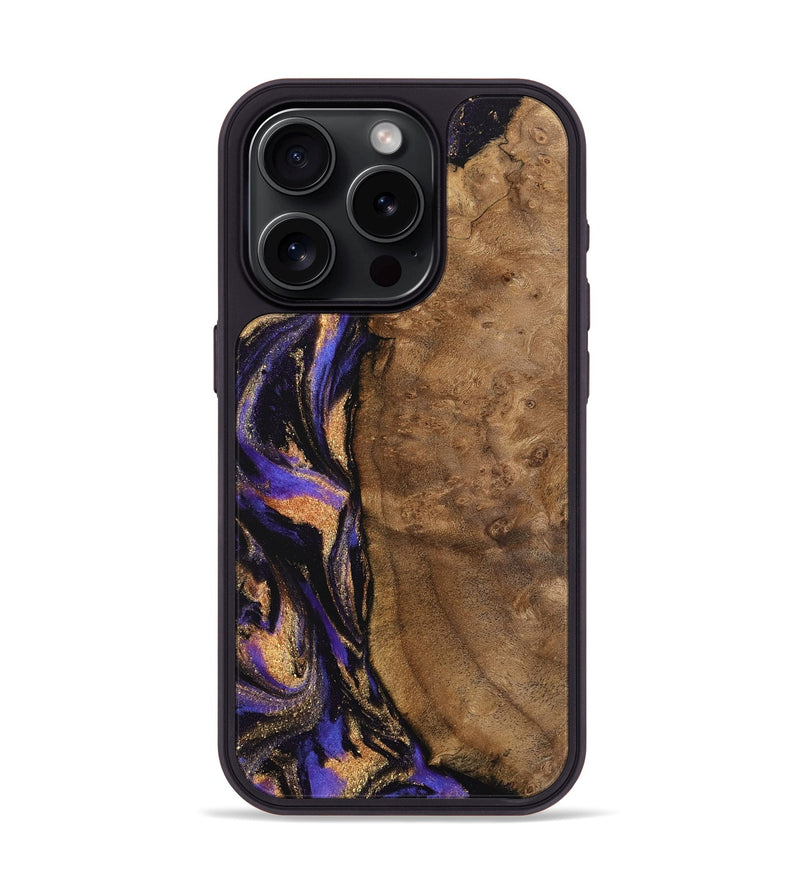 iPhone 15 Pro Wood Phone Case - Oleesa (Purple, 742207)