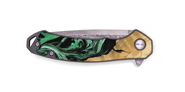 EDC Wood Pocket Knife - Edris (Green, 742213)