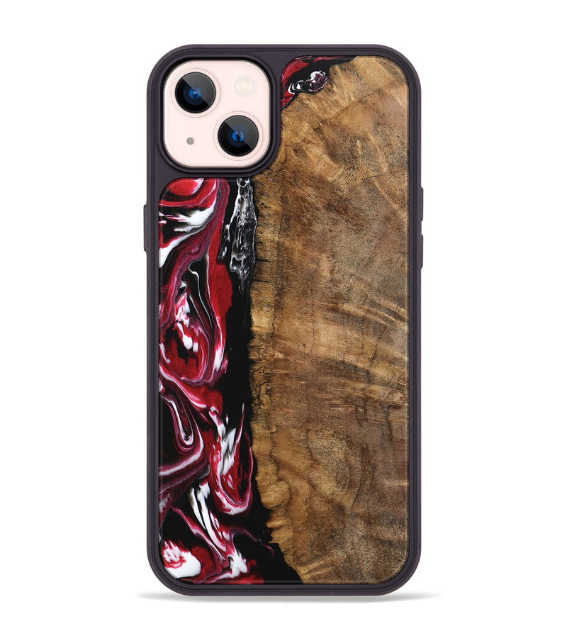 iPhone 14 Plus Wood Phone Case - Elige (Red, 742214)