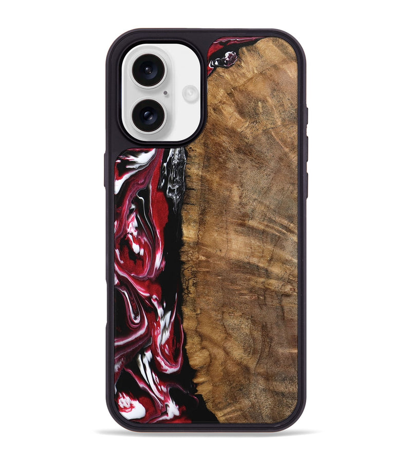 iPhone 16 Plus Wood Phone Case - Elige (Red, 742214)