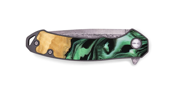 EDC Wood Pocket Knife - Zdenka (Green, 742215)