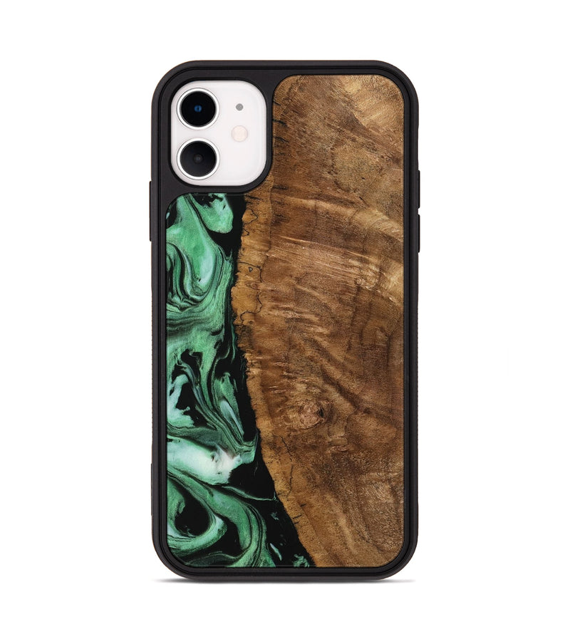 iPhone 11 Wood Phone Case - Namon (Green, 742216)