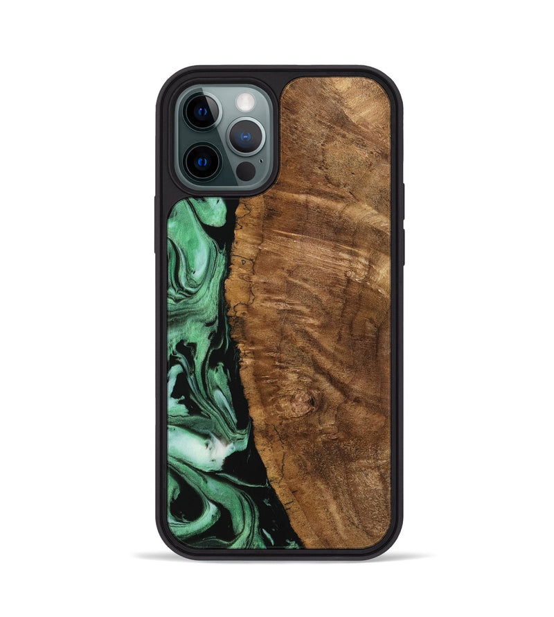 iPhone 12 Pro Wood Phone Case - Namon (Green, 742216)