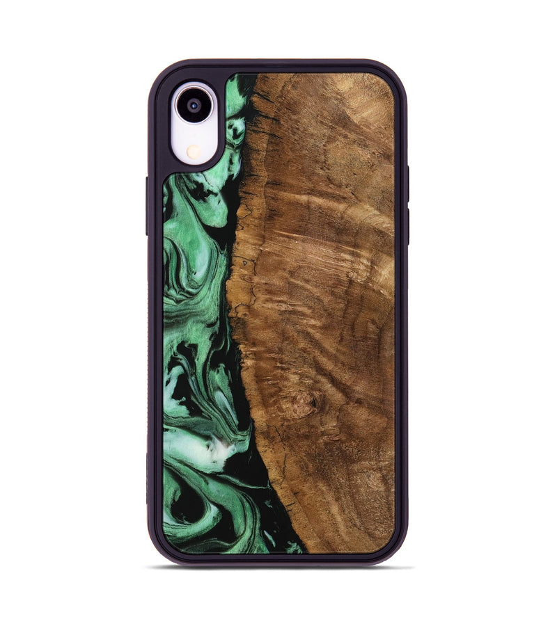 iPhone Xr Wood Phone Case - Namon (Green, 742216)