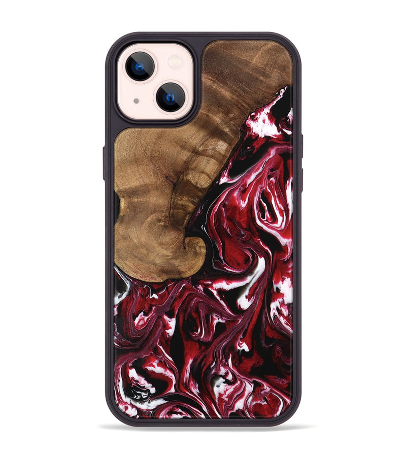 iPhone 14 Plus Wood Phone Case - Lissa (Red, 742219)