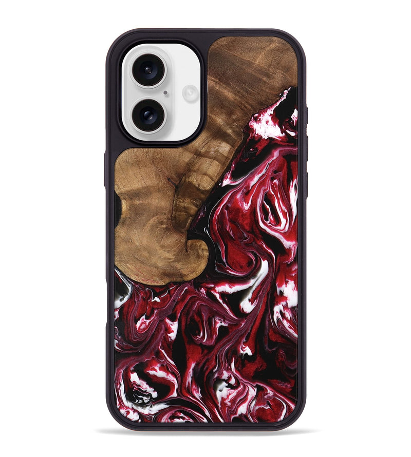 iPhone 16 Plus Wood Phone Case - Lissa (Red, 742219)