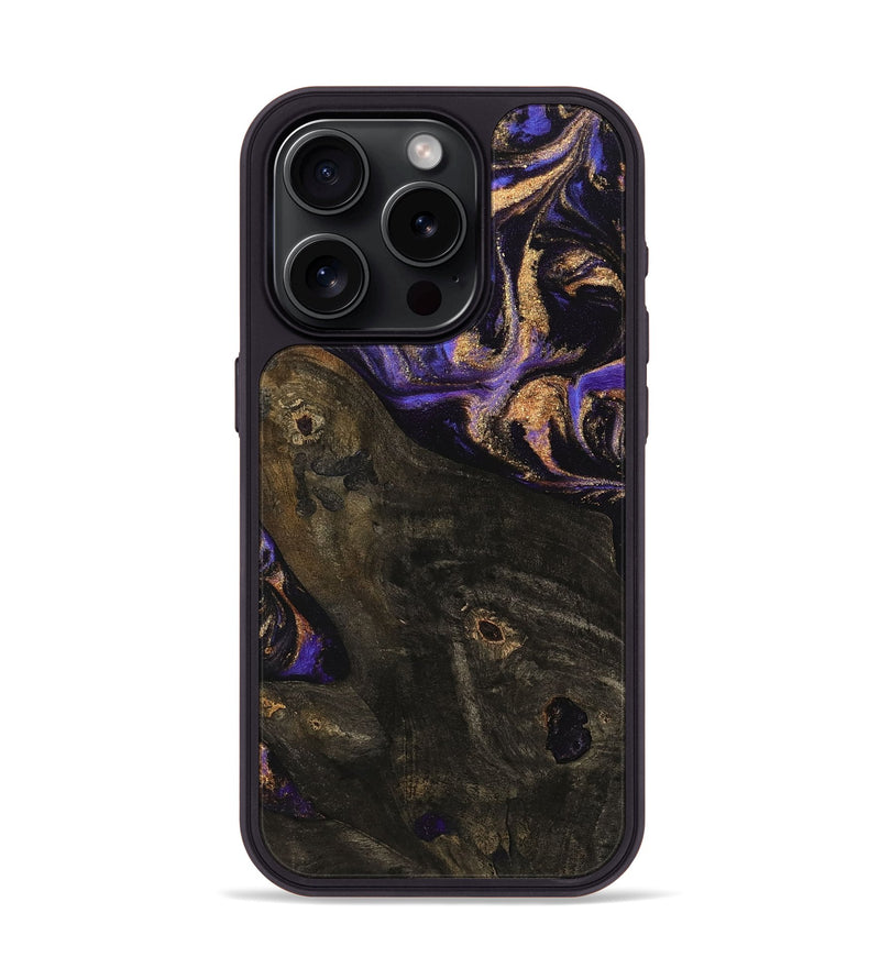 iPhone 15 Pro Wood Phone Case - Gwen (Purple, 742222)