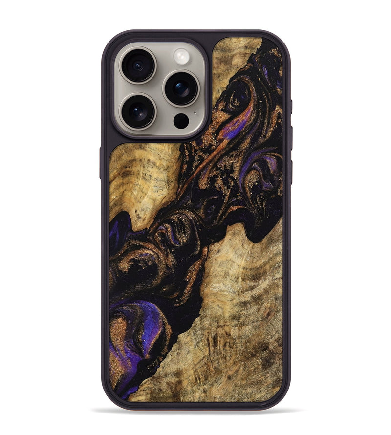 iPhone 15 Pro Max Wood Phone Case - Yolanda (Purple, 742228)