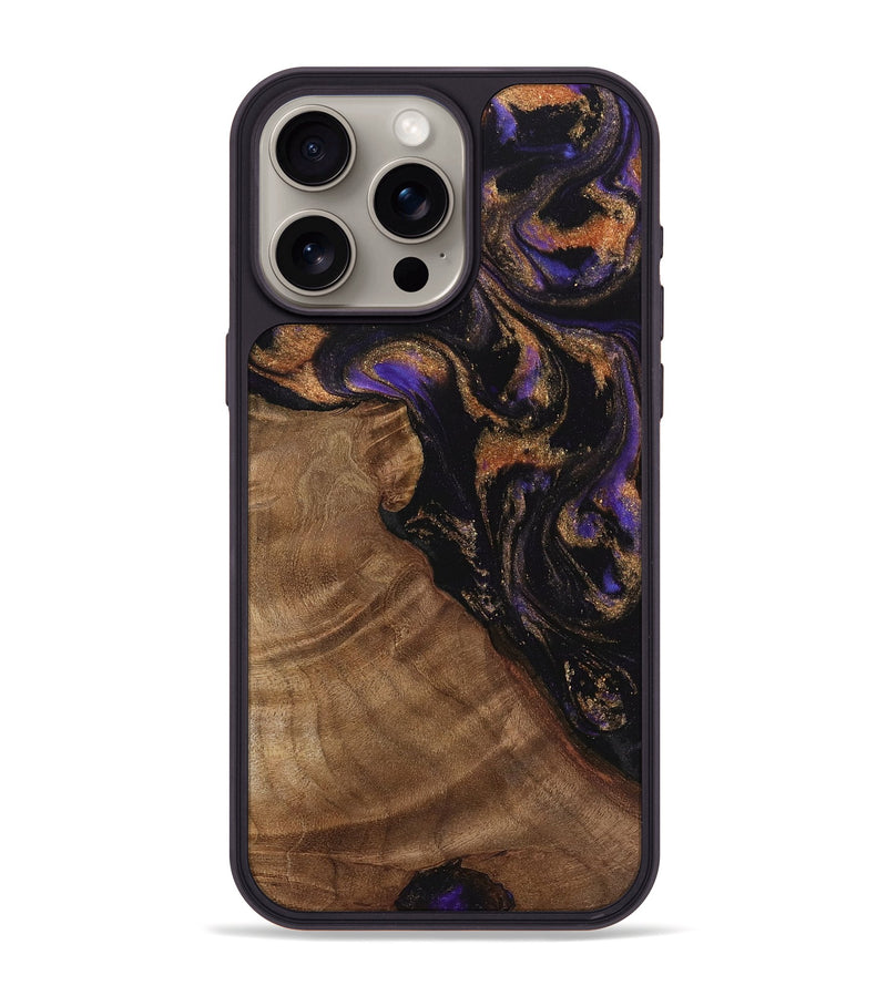 iPhone 15 Pro Max Wood Phone Case - Alese (Purple, 742230)