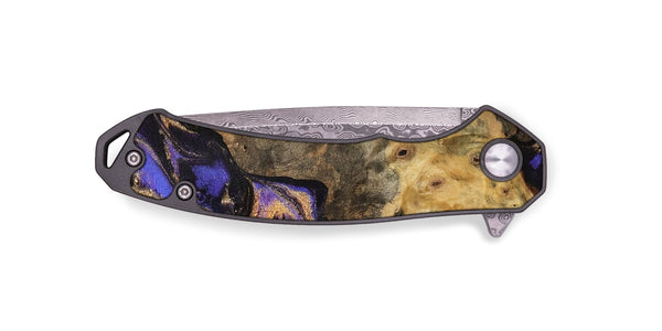 EDC Wood Pocket Knife - Dung (Purple, 742233)