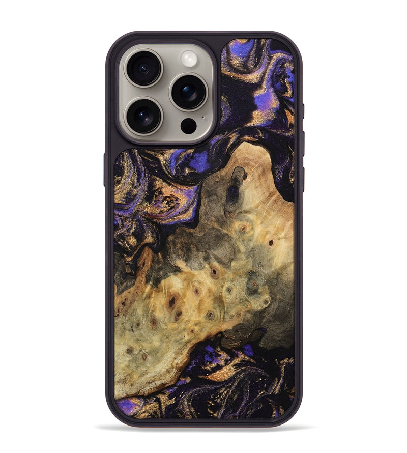 iPhone 15 Pro Max Wood Phone Case - Dung (Purple, 742233)