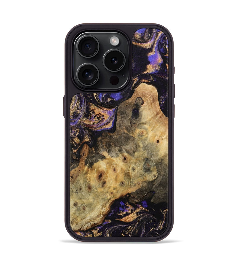 iPhone 15 Pro Wood Phone Case - Dung (Purple, 742233)