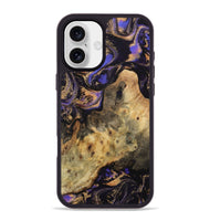 iPhone 16 Plus Wood Phone Case - Dung (Purple, 742233)