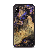 iPhone Xs Max Wood Phone Case - Dung (Purple, 742233)