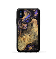 iPhone Xs Wood Phone Case - Dung (Purple, 742233)