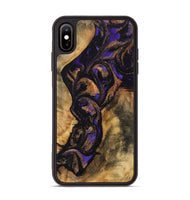 iPhone Xs Max Wood Phone Case - Winfred (Purple, 742239)