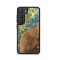 Galaxy S23 Wood Phone Case - Charla (Teal & Gold, 742240)