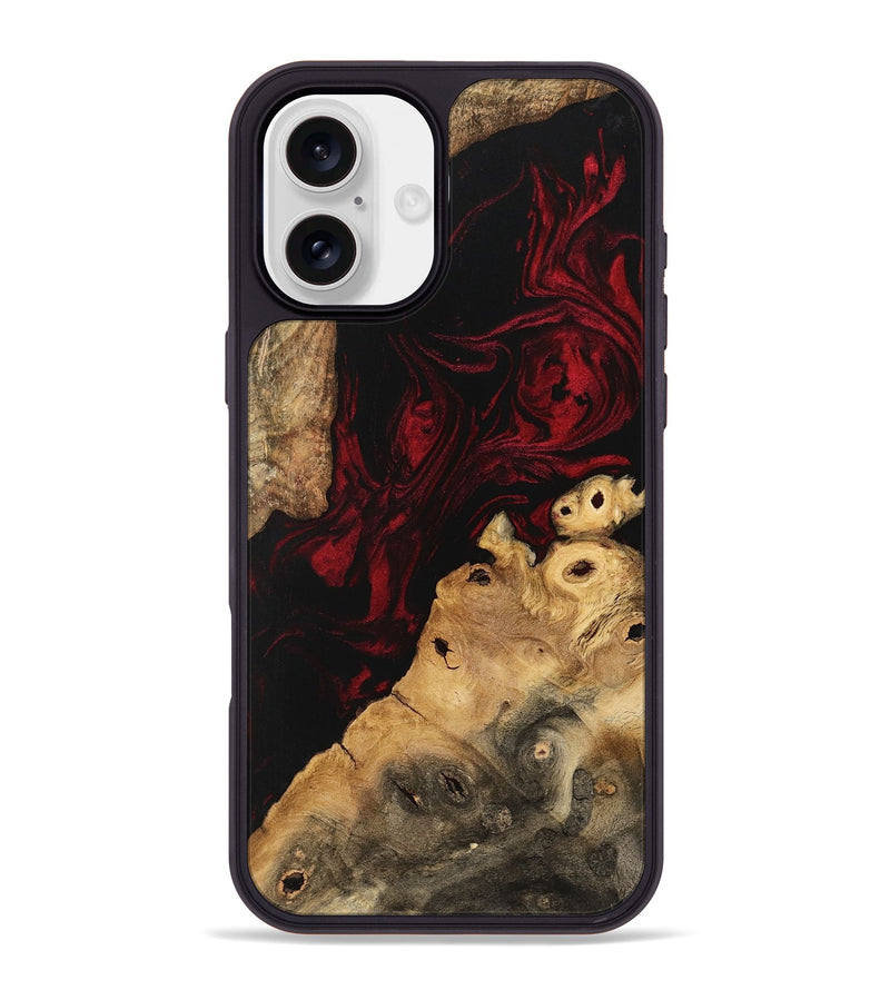 iPhone 16 Plus Wood Phone Case - Owen (Red, 742242)