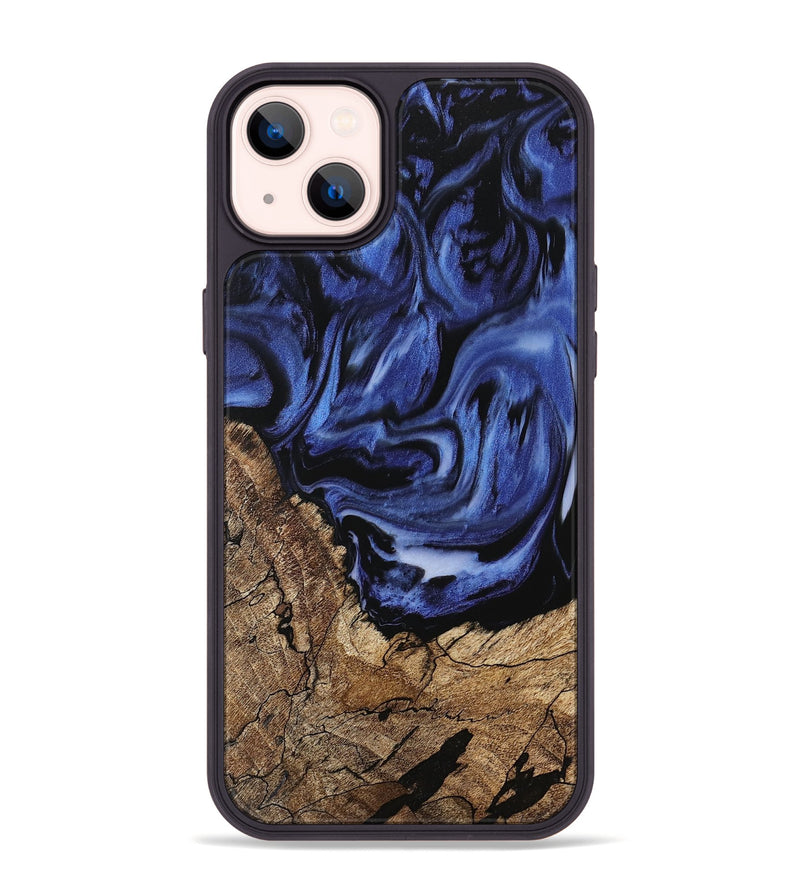 iPhone 14 Plus Wood Phone Case - Rudolph (Blue, 742243)