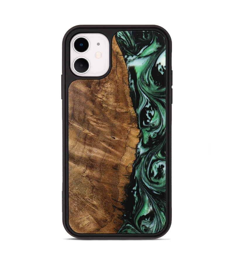 iPhone 11 Wood Phone Case - Perrin (Green, 742244)