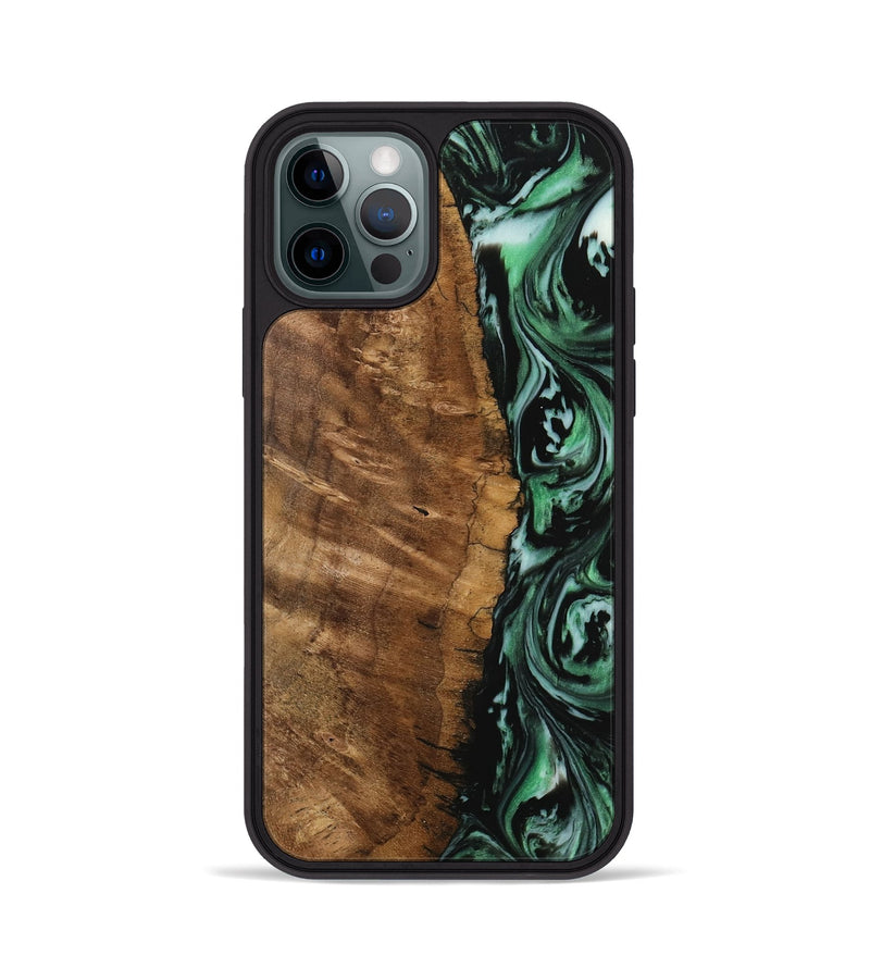 iPhone 12 Pro Wood Phone Case - Perrin (Green, 742244)