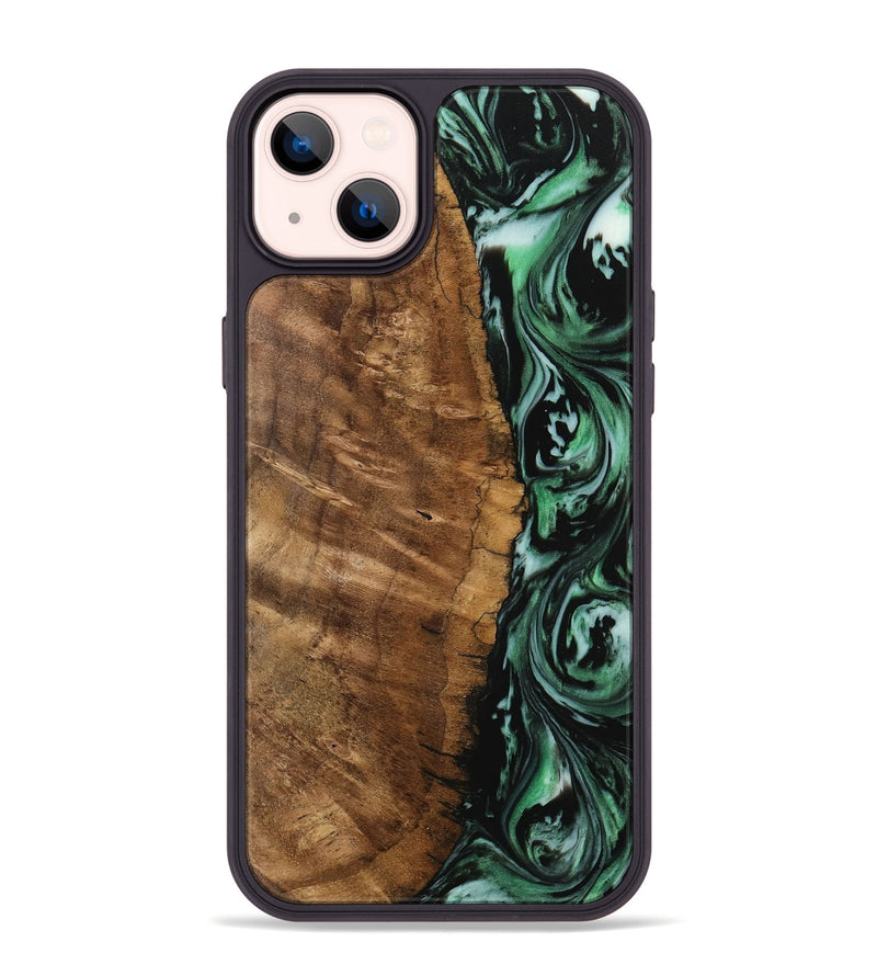 iPhone 14 Plus Wood Phone Case - Perrin (Green, 742244)