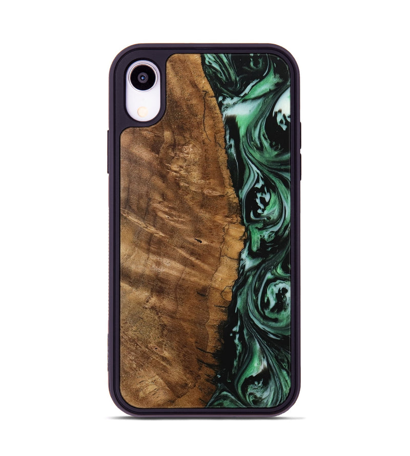 iPhone Xr Wood Phone Case - Perrin (Green, 742244)