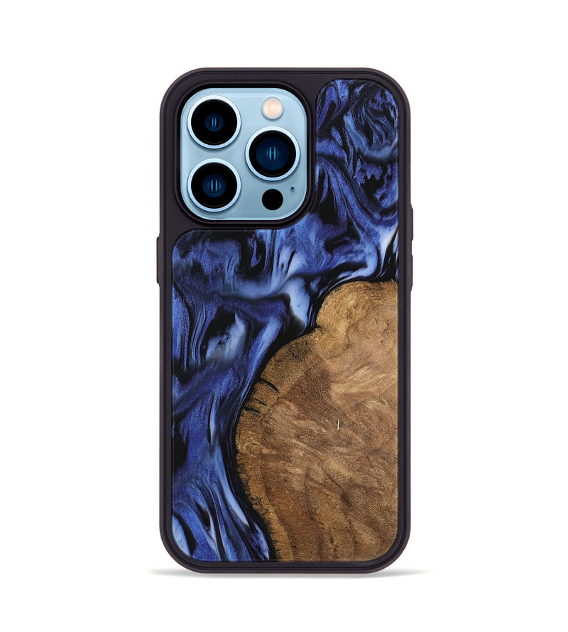 iPhone 14 Pro Wood Phone Case - Cassidy (Blue, 742245)