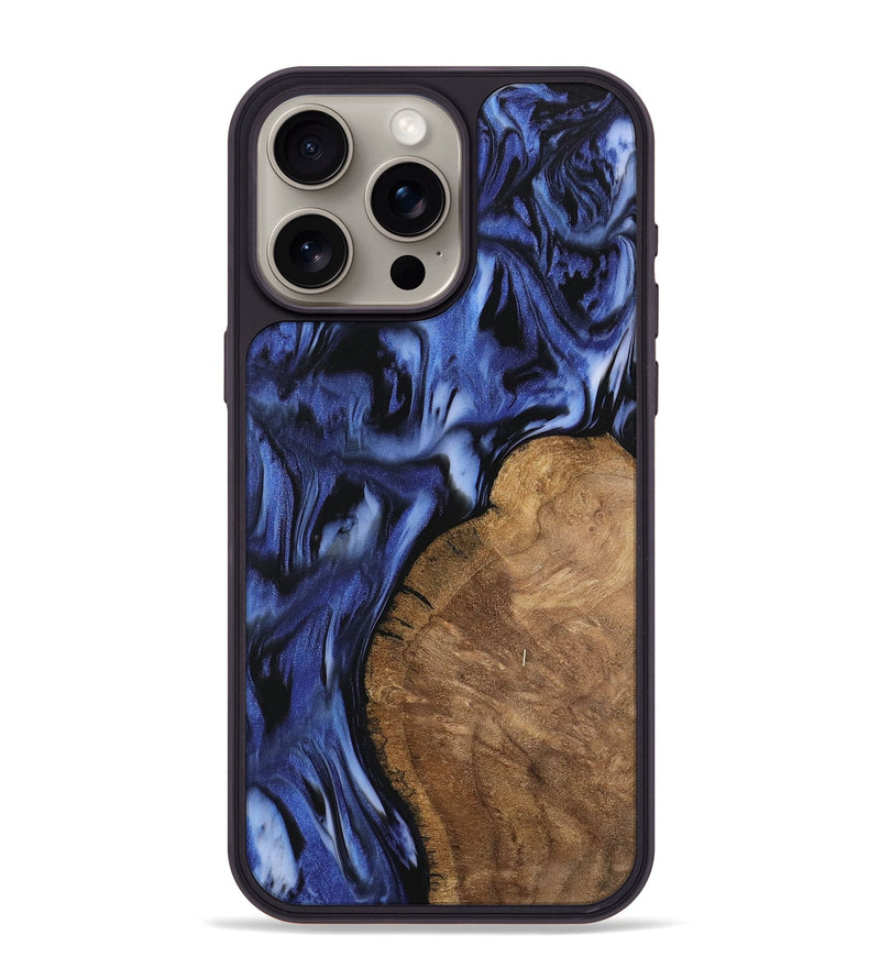 iPhone 15 Pro Max Wood Phone Case - Cassidy (Blue, 742245)