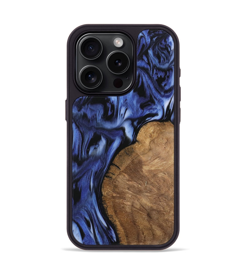 iPhone 15 Pro Wood Phone Case - Cassidy (Blue, 742245)