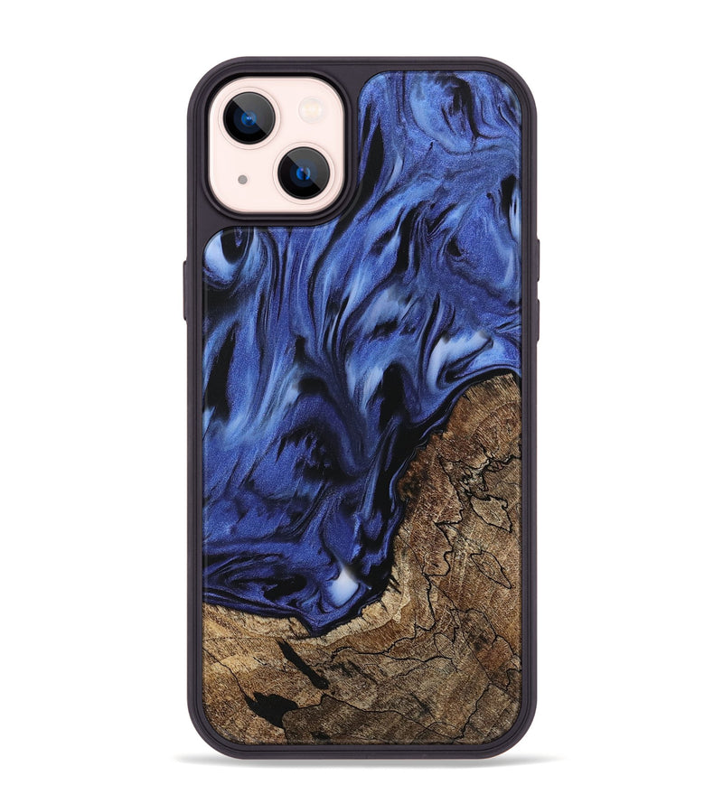 iPhone 14 Plus Wood Phone Case - Janeka (Blue, 742249)