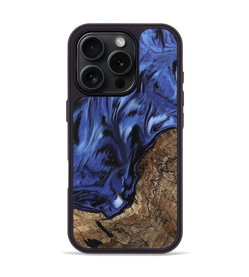 iPhone 16 Pro Wood Phone Case - Janeka (Blue, 742249)