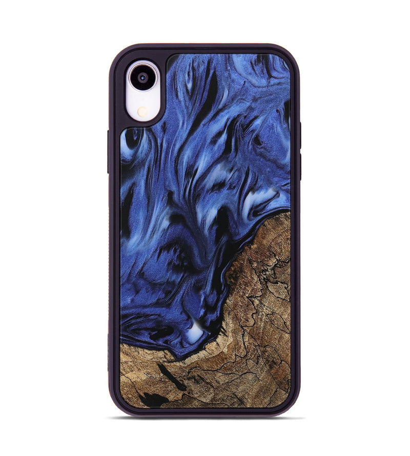 iPhone Xr Wood Phone Case - Janeka (Blue, 742249)