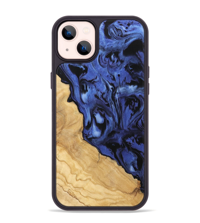 iPhone 14 Plus Wood Phone Case - Selene (Blue, 742250)