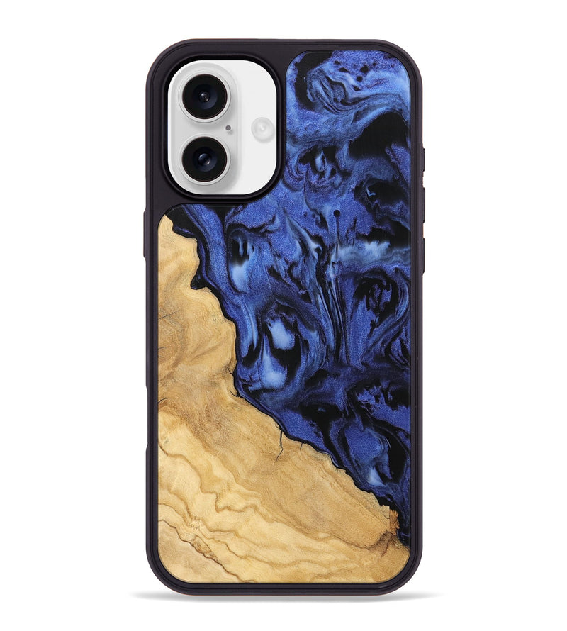 iPhone 16 Plus Wood Phone Case - Selene (Blue, 742250)