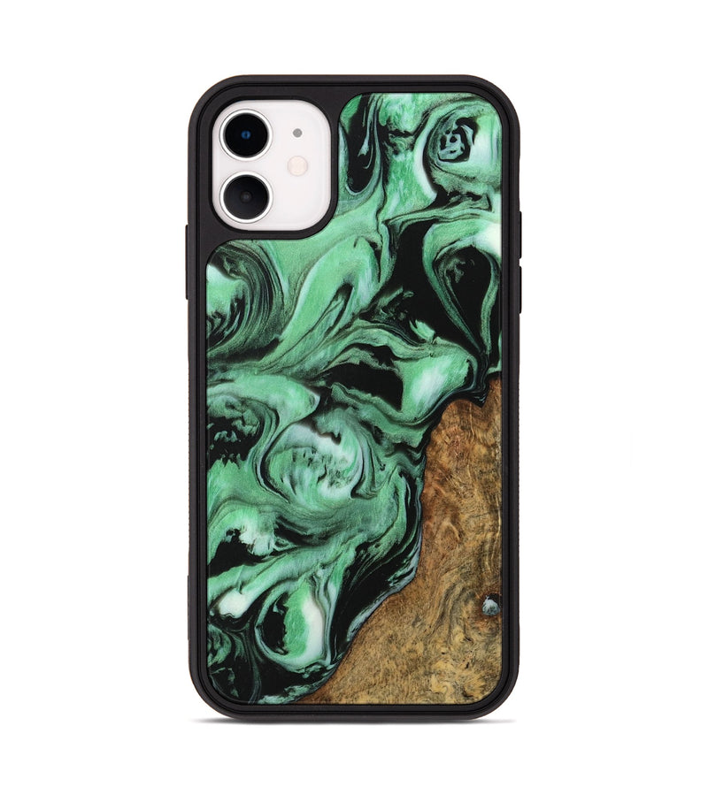 iPhone 11 Wood Phone Case - Marjy (Green, 742254)