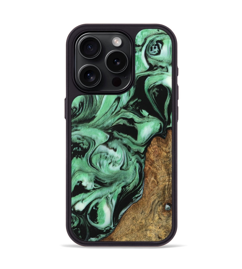 iPhone 15 Pro Wood Phone Case - Marjy (Green, 742254)