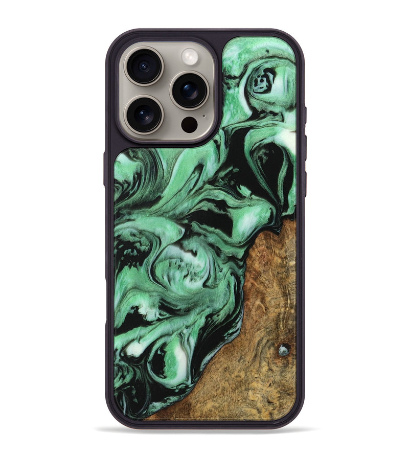 iPhone 16 Pro Max Wood Phone Case - Marjy (Green, 742254)