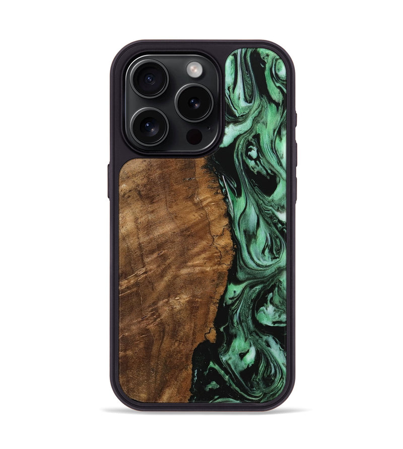 iPhone 15 Pro Wood Phone Case - Masood (Green, 742255)