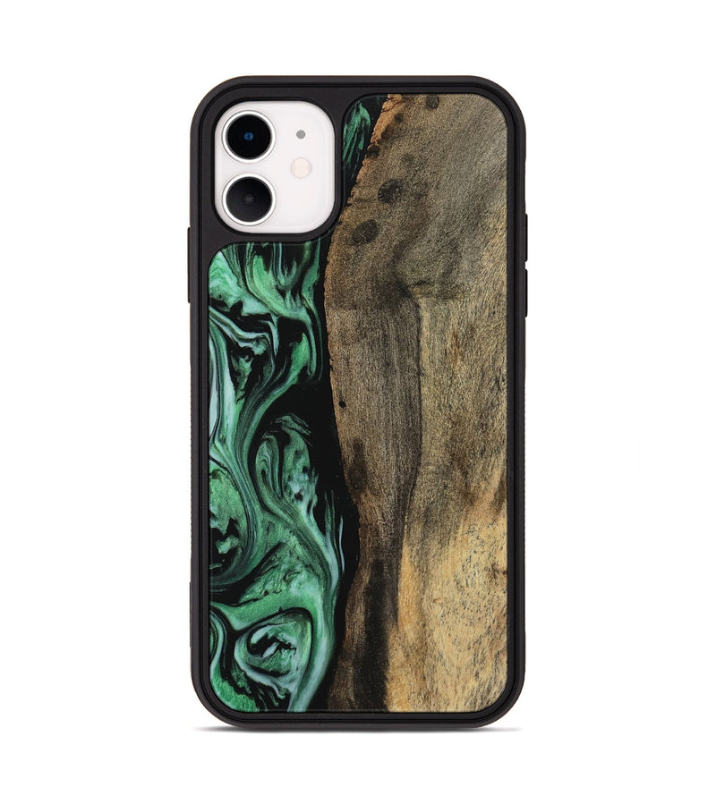 iPhone 11 Wood Phone Case - Elmire (Green, 742259)