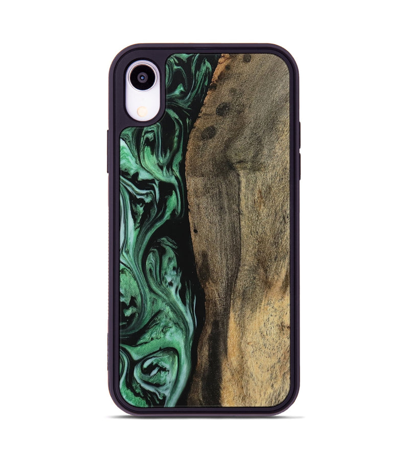 iPhone Xr Wood Phone Case - Elmire (Green, 742259)