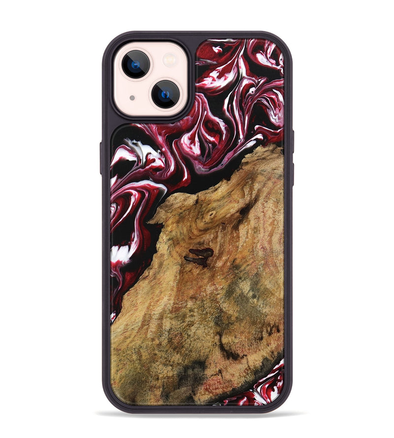 iPhone 14 Plus Wood Phone Case - Glynda (Red, 742260)