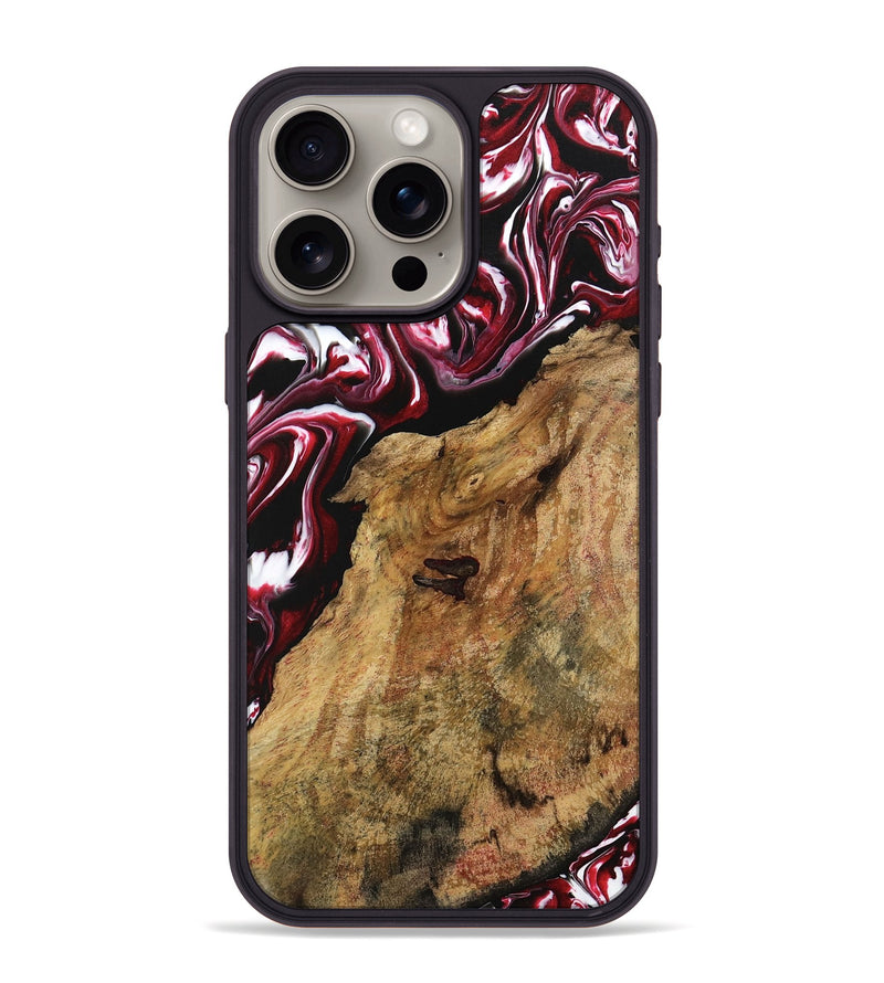 iPhone 15 Pro Max Wood Phone Case - Glynda (Red, 742260)