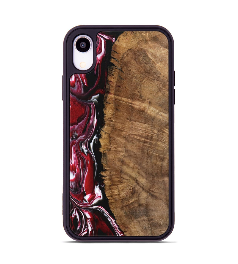 iPhone Xr Wood Phone Case - Evonne (Red, 742266)