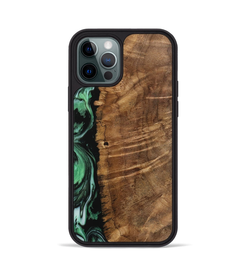 iPhone 12 Pro Wood Phone Case - Hill (Green, 742268)