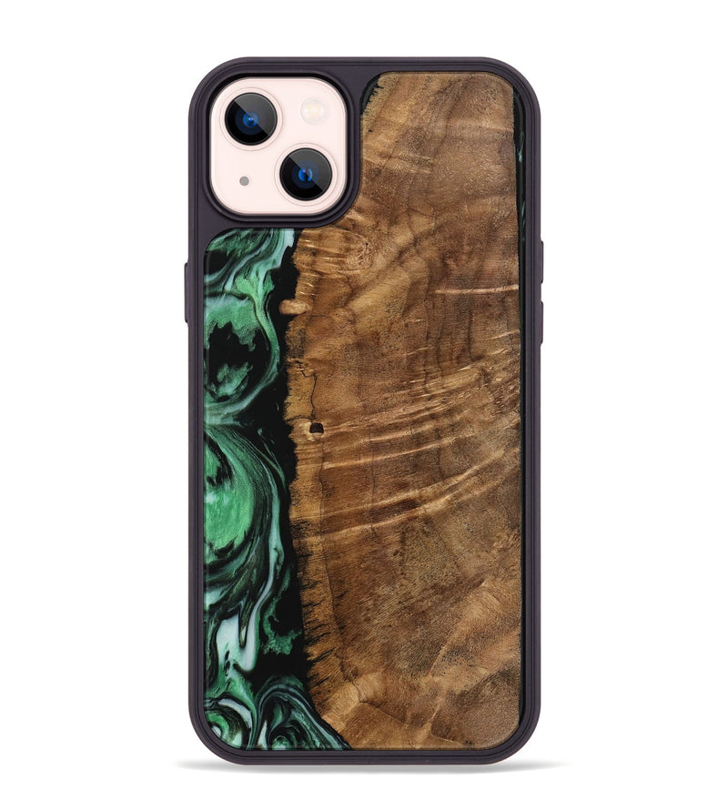 iPhone 14 Plus Wood Phone Case - Hill (Green, 742268)