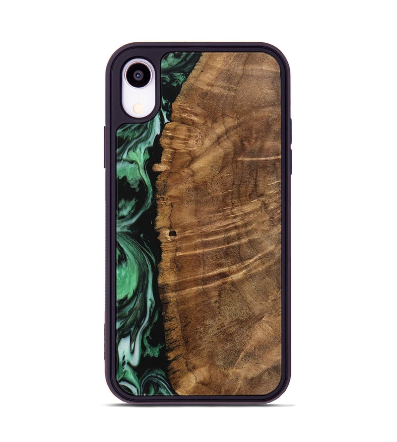 iPhone Xr Wood Phone Case - Hill (Green, 742268)