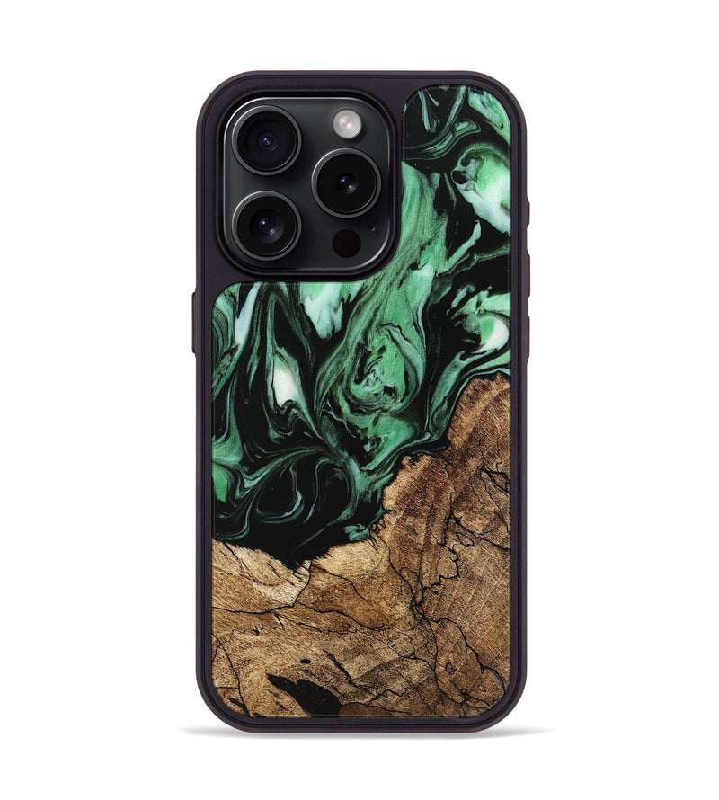 iPhone 15 Pro Wood Phone Case - Orsa (Green, 742272)